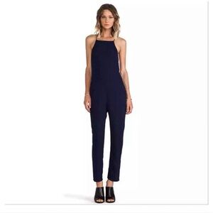 Finders Keepers Navy Blue Strange Fire Jumpsuit
